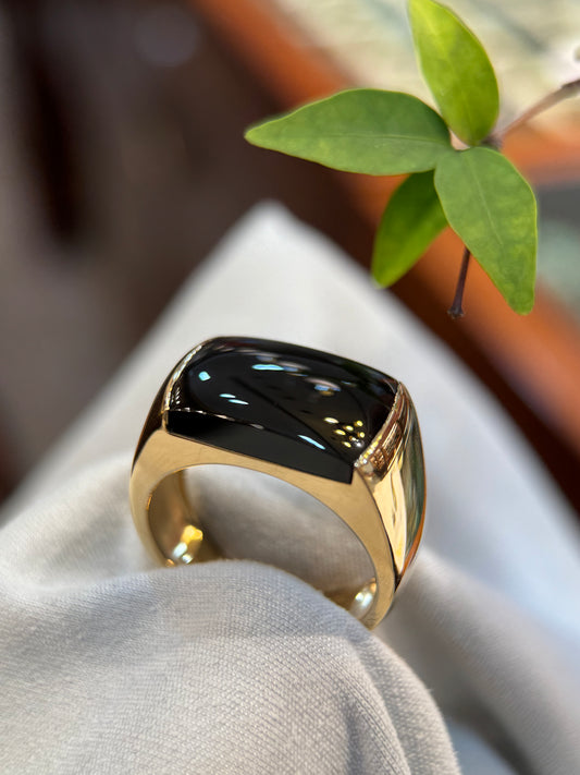 Omphacite Saddle Jade Ring (R137)