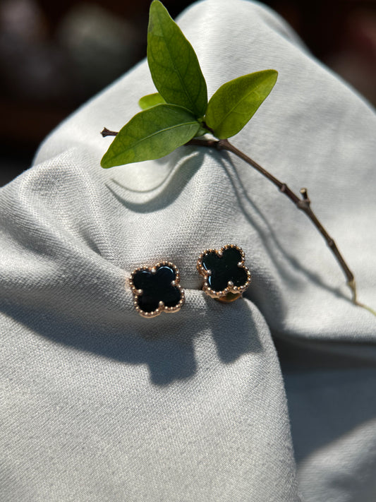 Omphacite Clover Leaf Earring (E323)