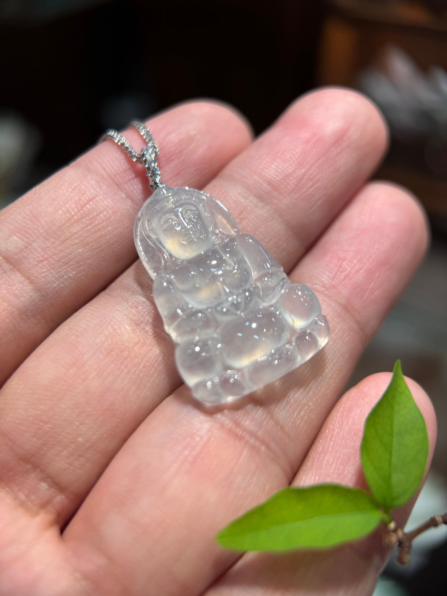 Icy Goddess of Mercy Pendant (P170)