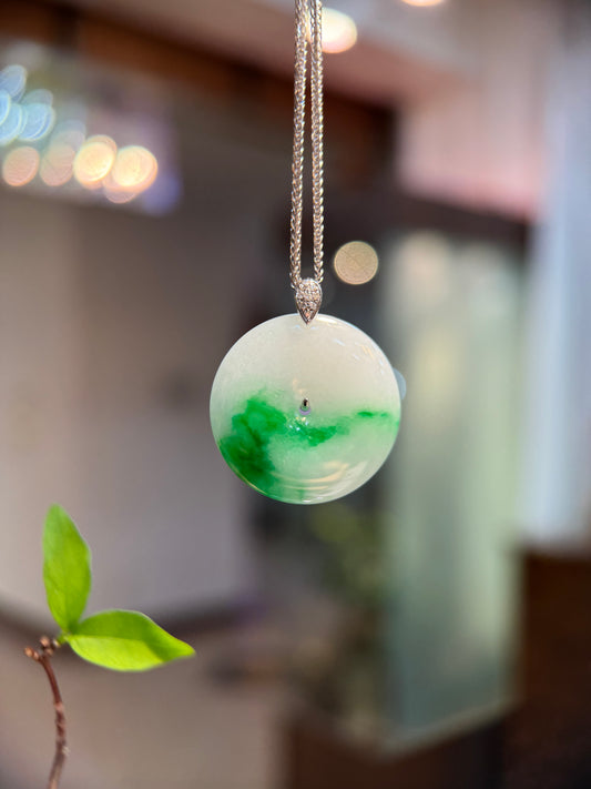 Green Safety Coin Pendant (P171)