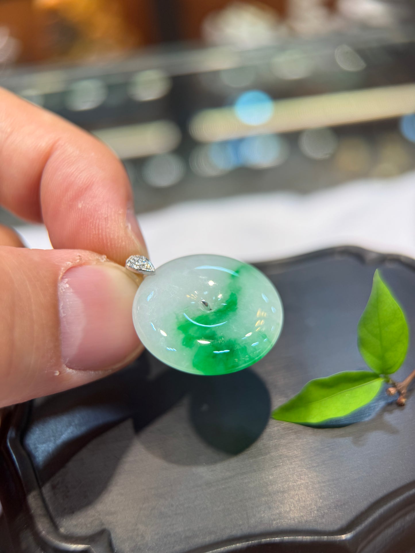 Green Safety Coin Pendant (P171)