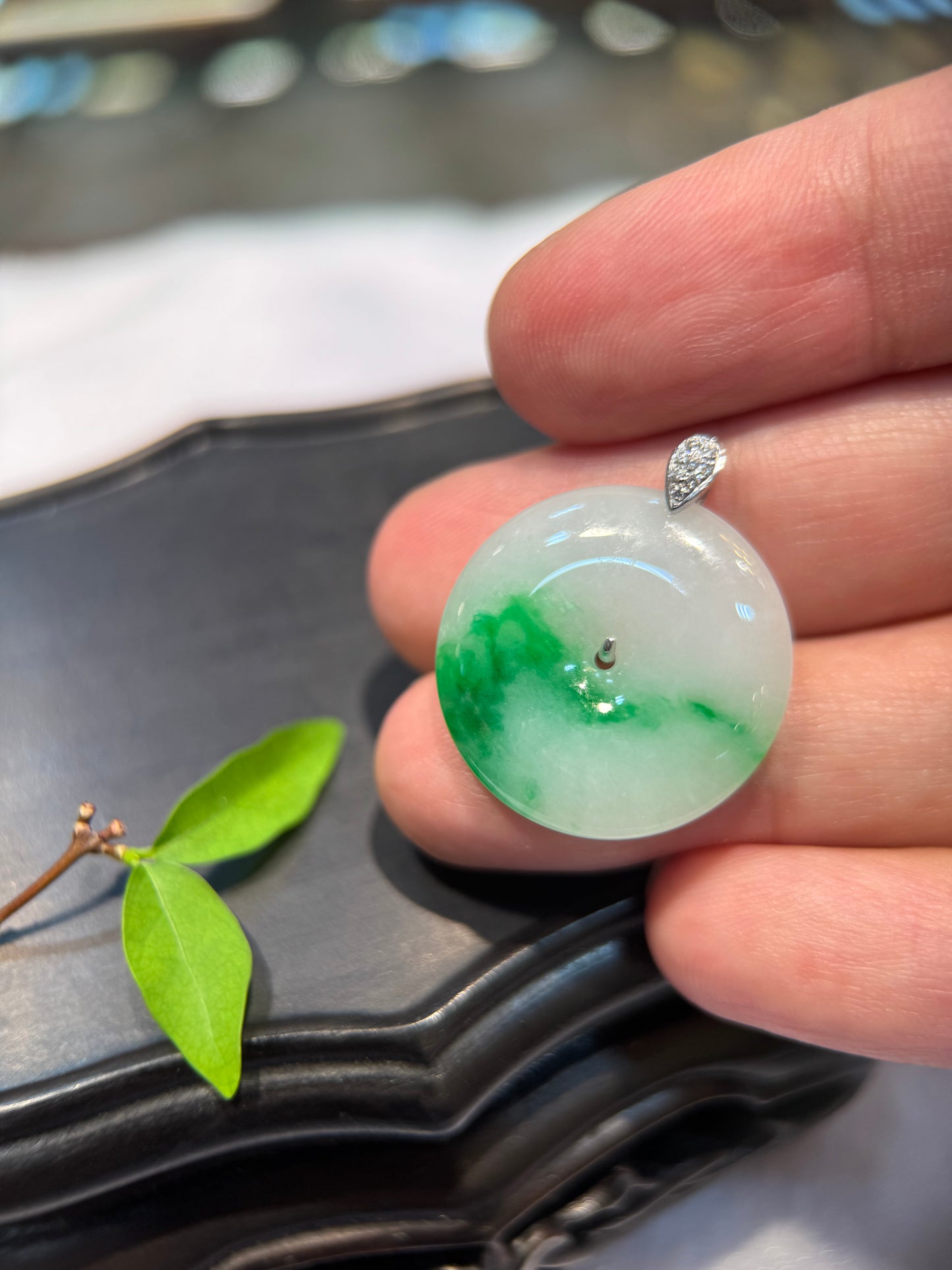 Green Safety Coin Pendant (P171)