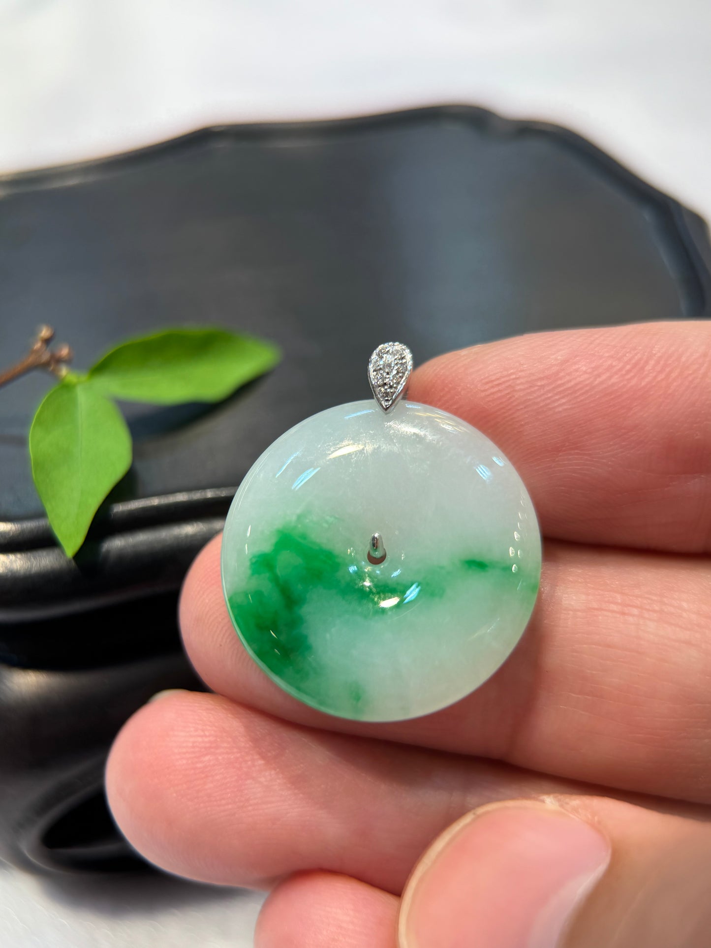 Green Safety Coin Pendant (P171)