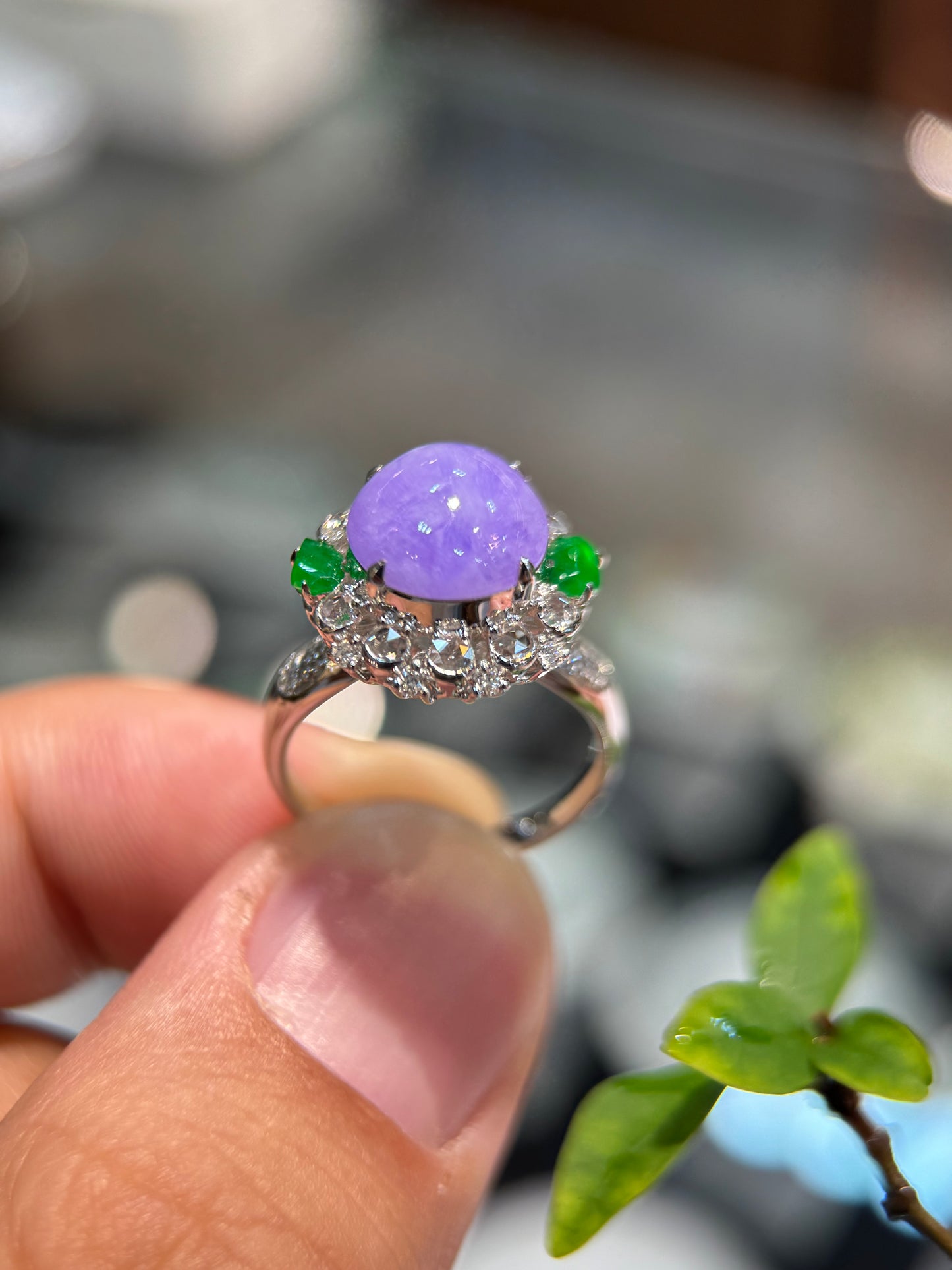 Lavender Cabochon Ring (R160)