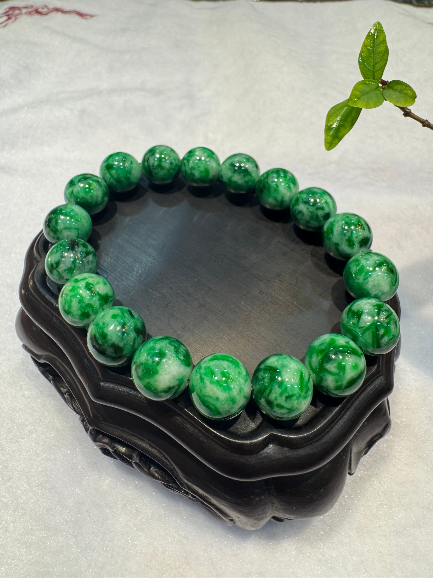 Green Round Beads Bracelet (B021)