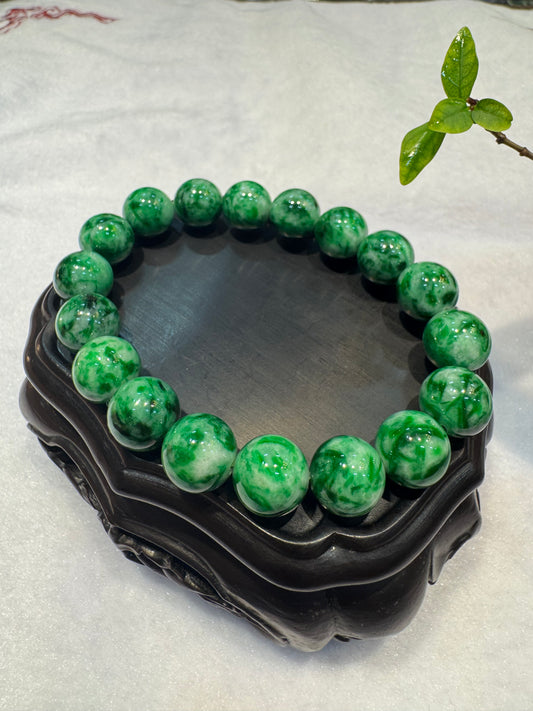 Green Round Beads Bracelet (B021)
