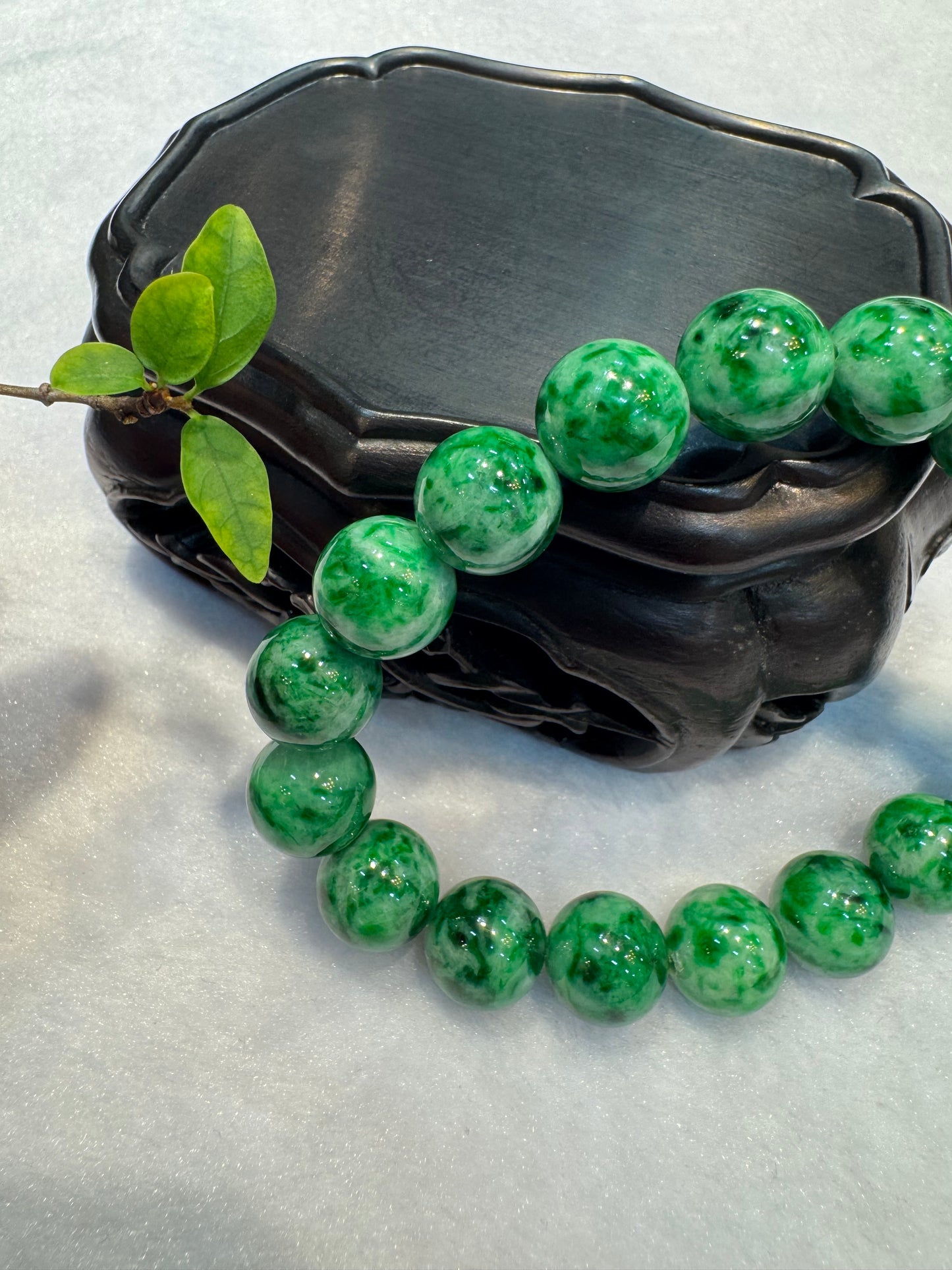 Green Round Beads Bracelet (B021)