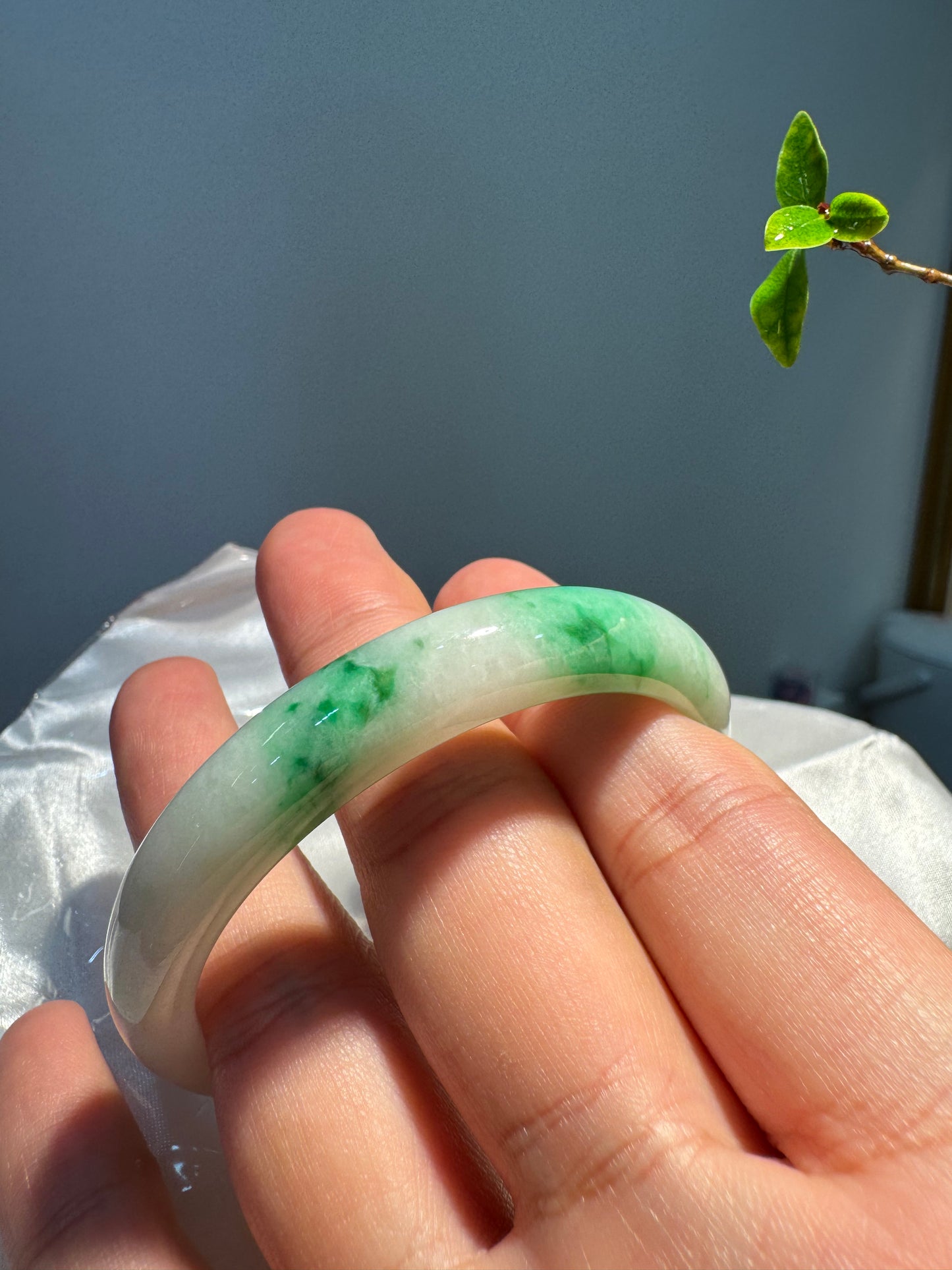 Green Jade Bangle (B022)