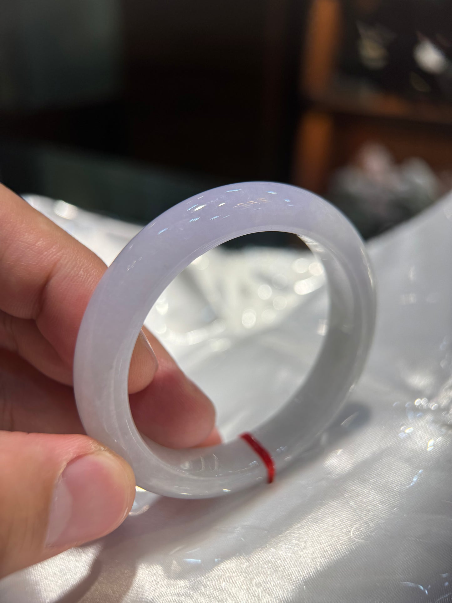 Lavender Jade Bangle (B023)