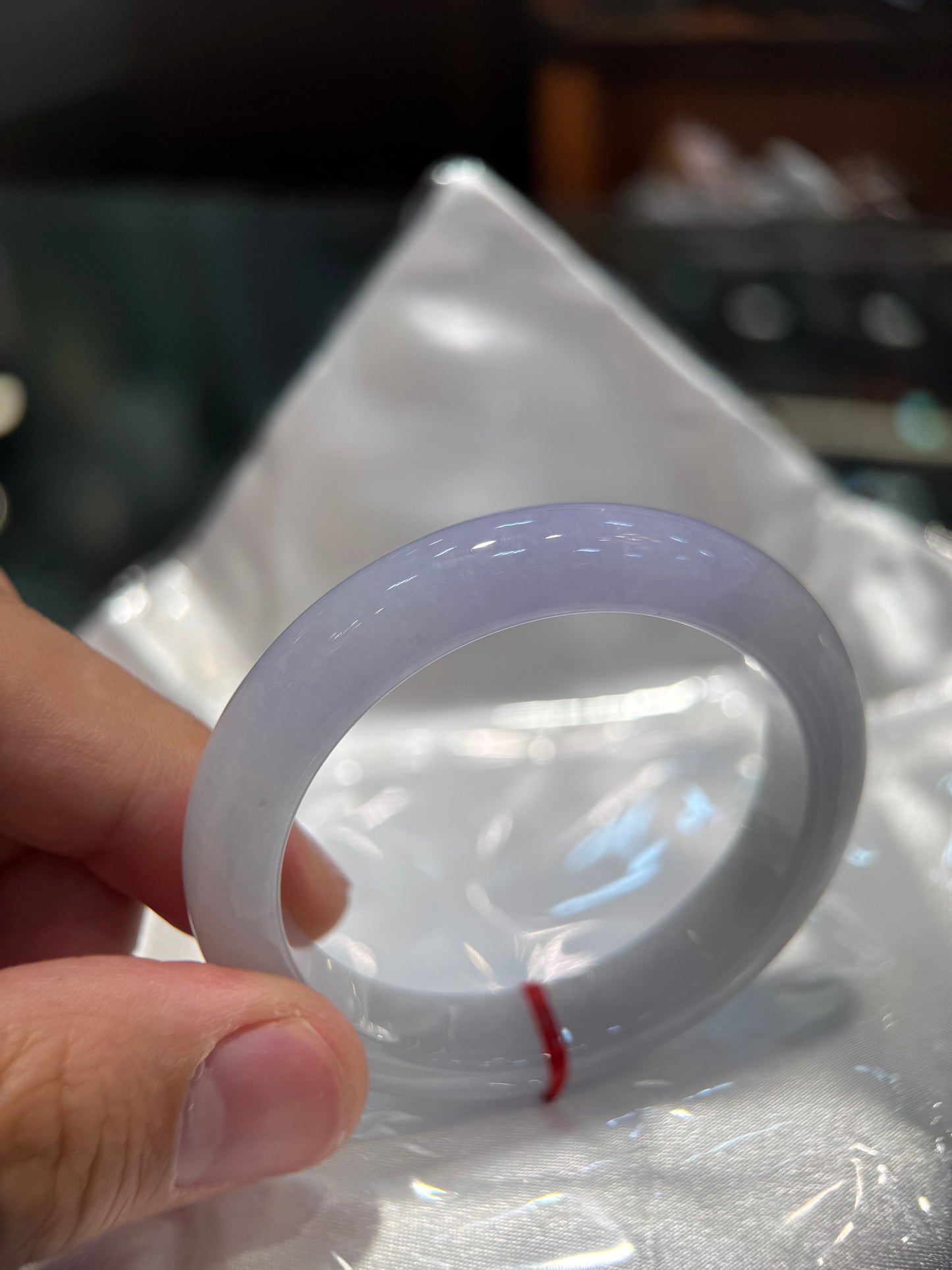 Lavender Jade Bangle (B023)