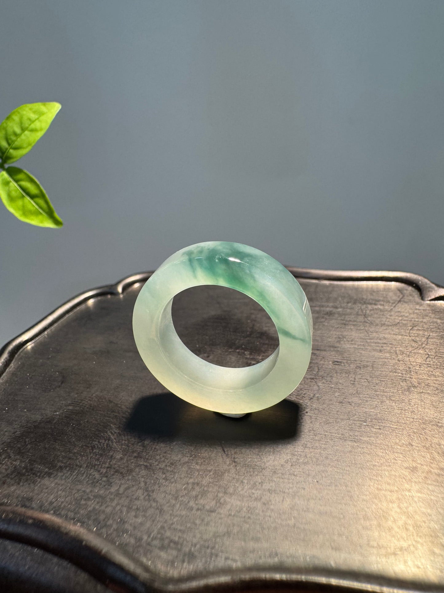 Bluish Flower(飘蓝花) Hololith Ring (R162)