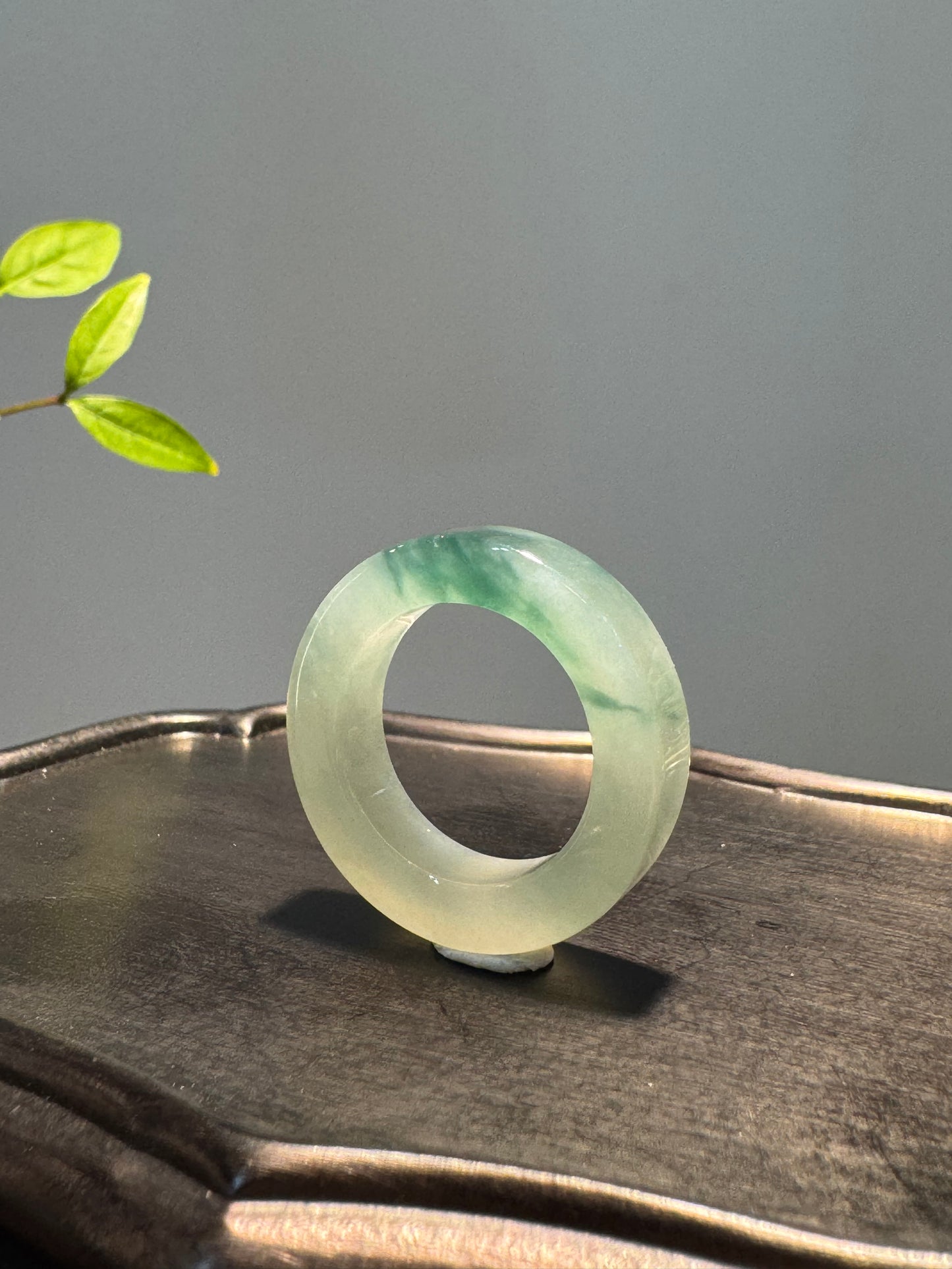 Bluish Flower(飘蓝花) Hololith Ring (R162)