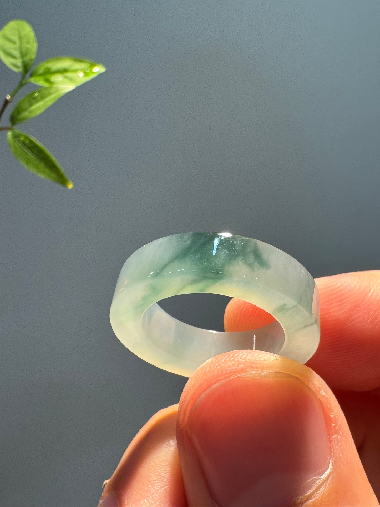 Bluish Flower(飘蓝花) Hololith Ring (R162)
