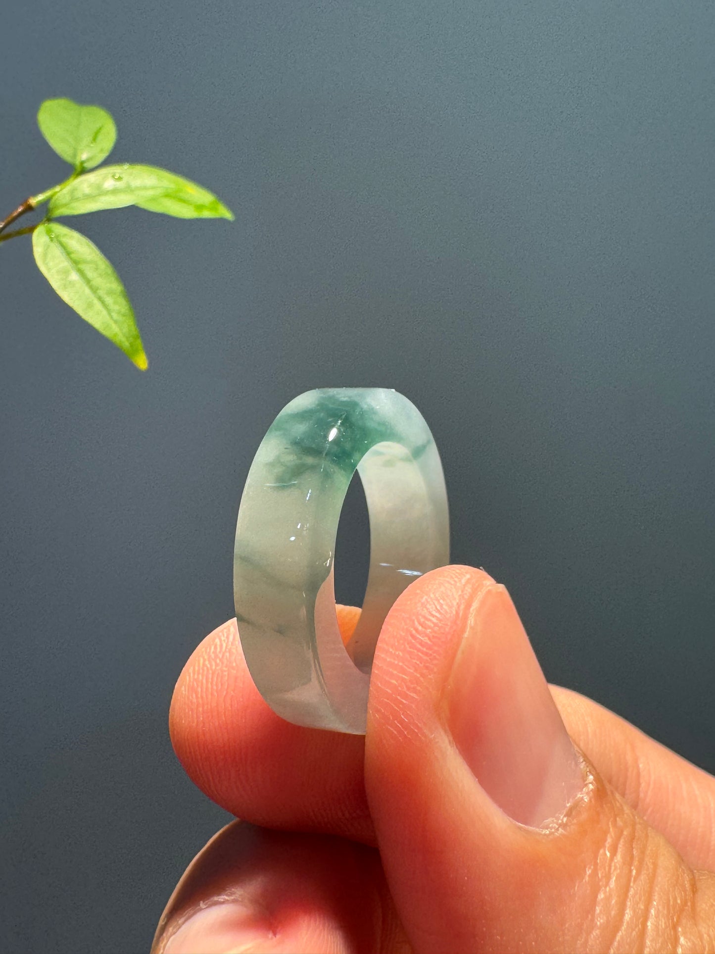Bluish Flower(飘蓝花) Hololith Ring (R162)
