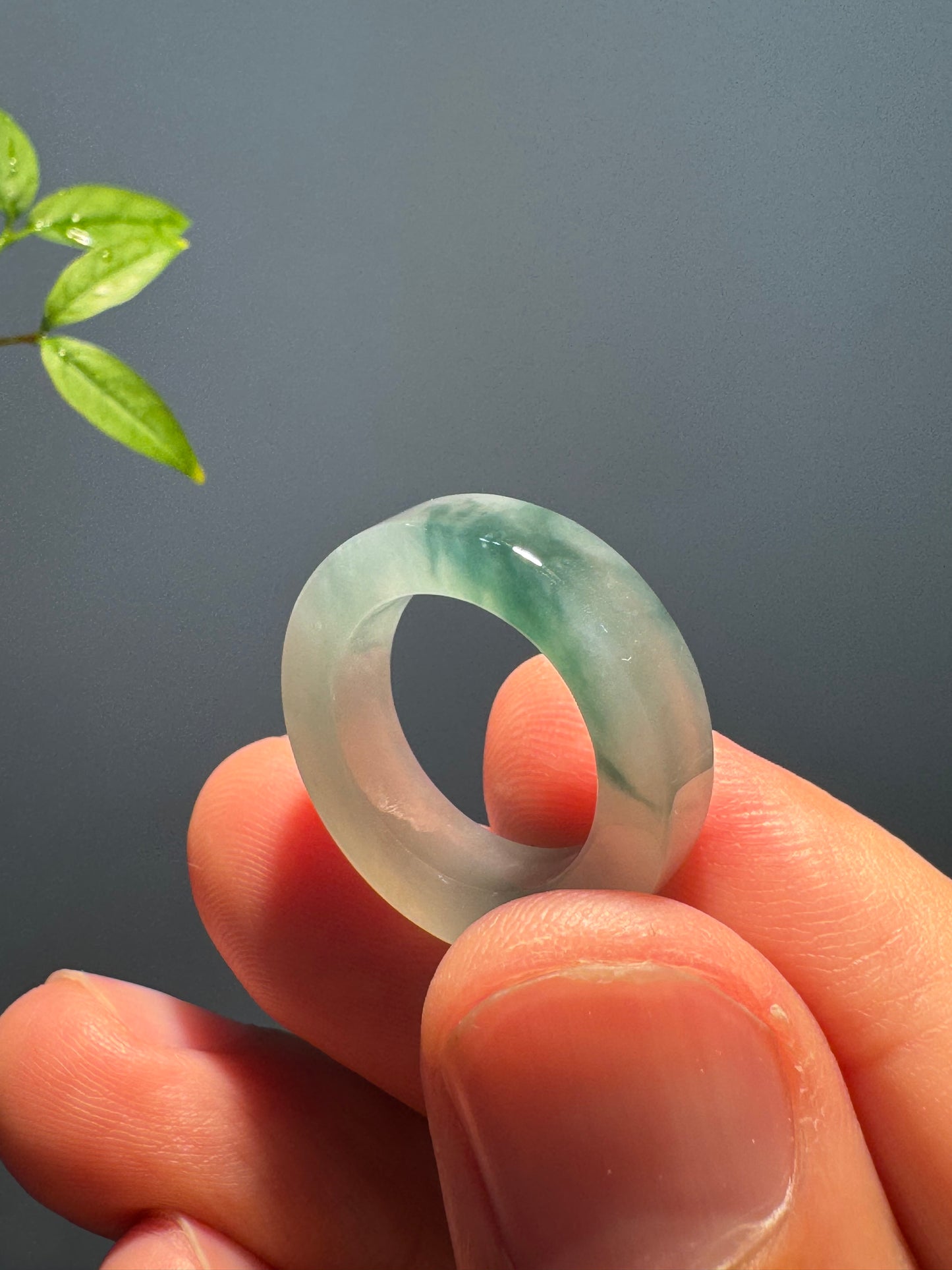 Bluish Flower(飘蓝花) Hololith Ring (R162)