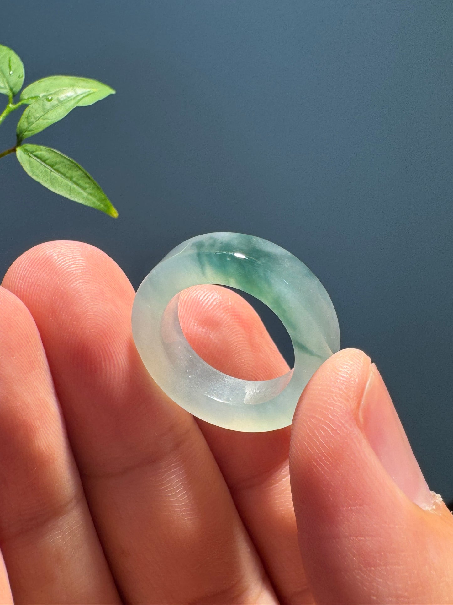 Bluish Flower(飘蓝花) Hololith Ring (R162)