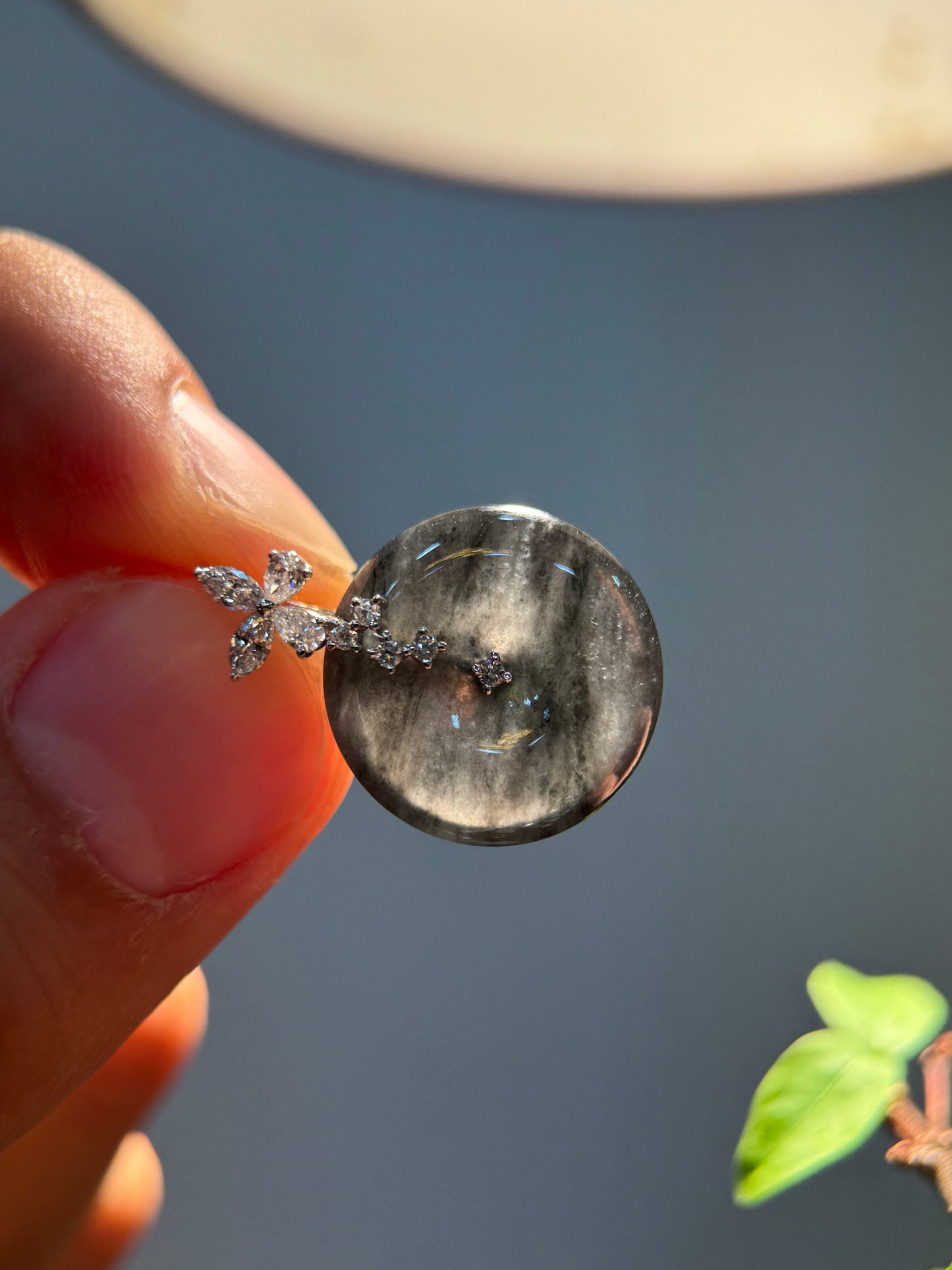 Back Jade Safety Coin Pendant (P173）