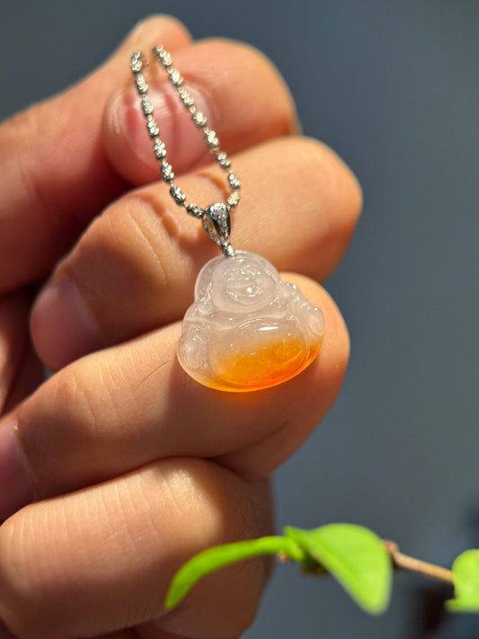 Red Laughing Buddha Pendant (P174)