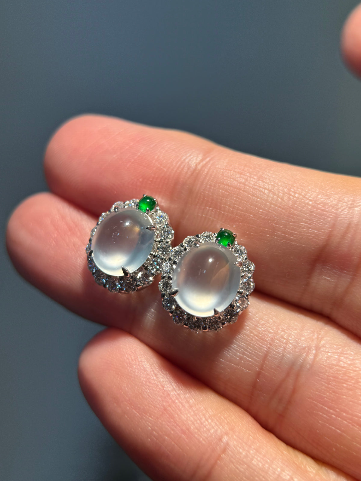 Glassy Cabochon Earring (E348)