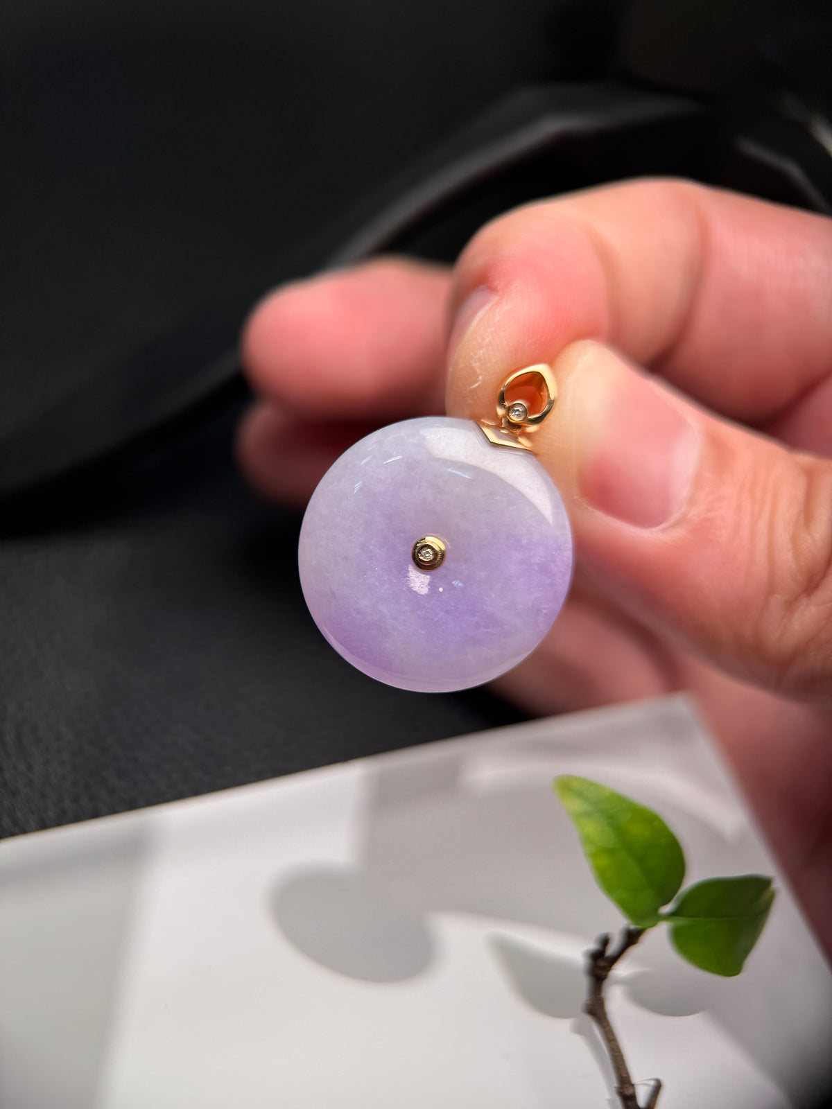 Lavender Safety Coin Pendant (P177)