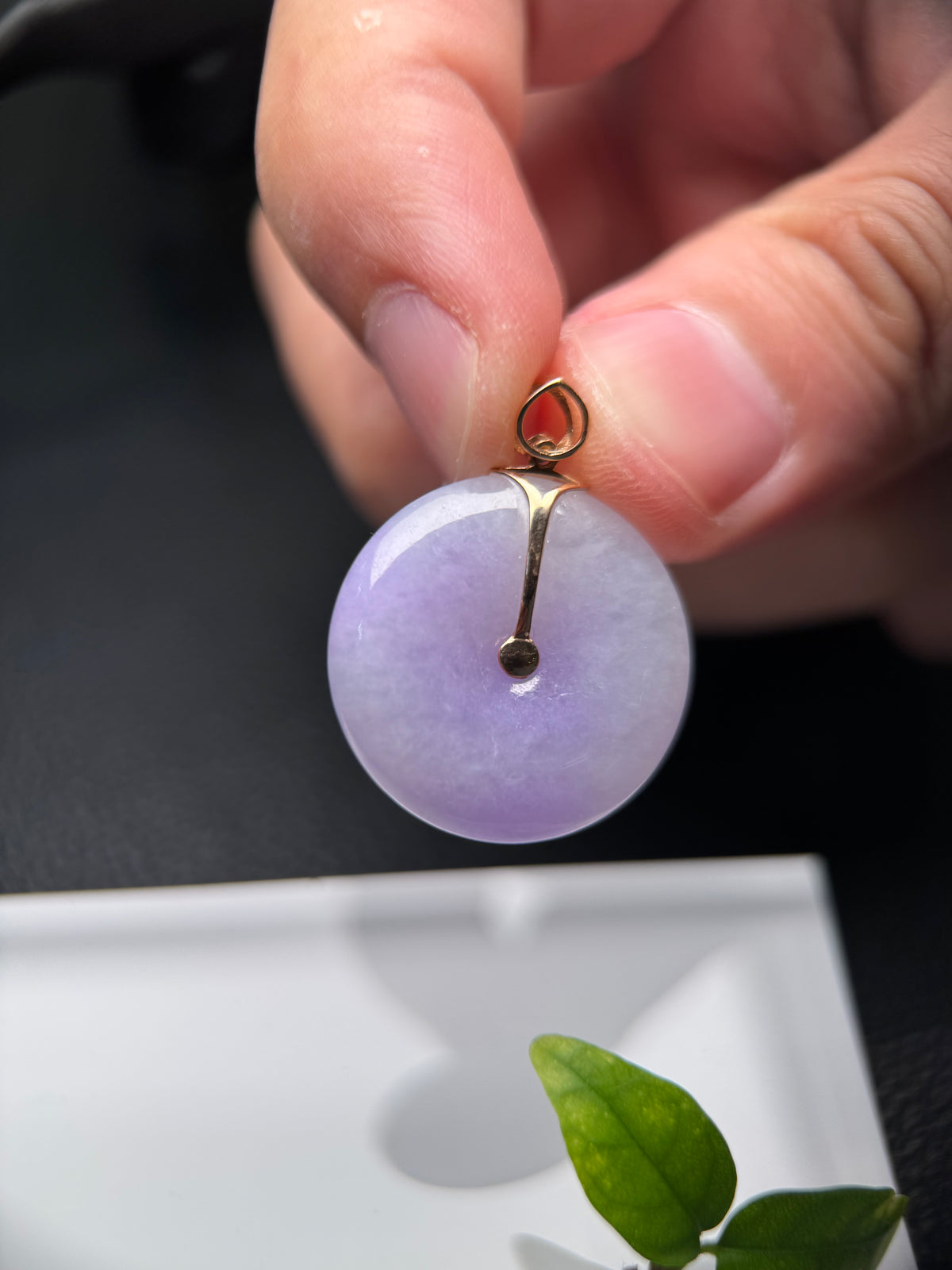 Lavender Safety Coin Pendant (P177)