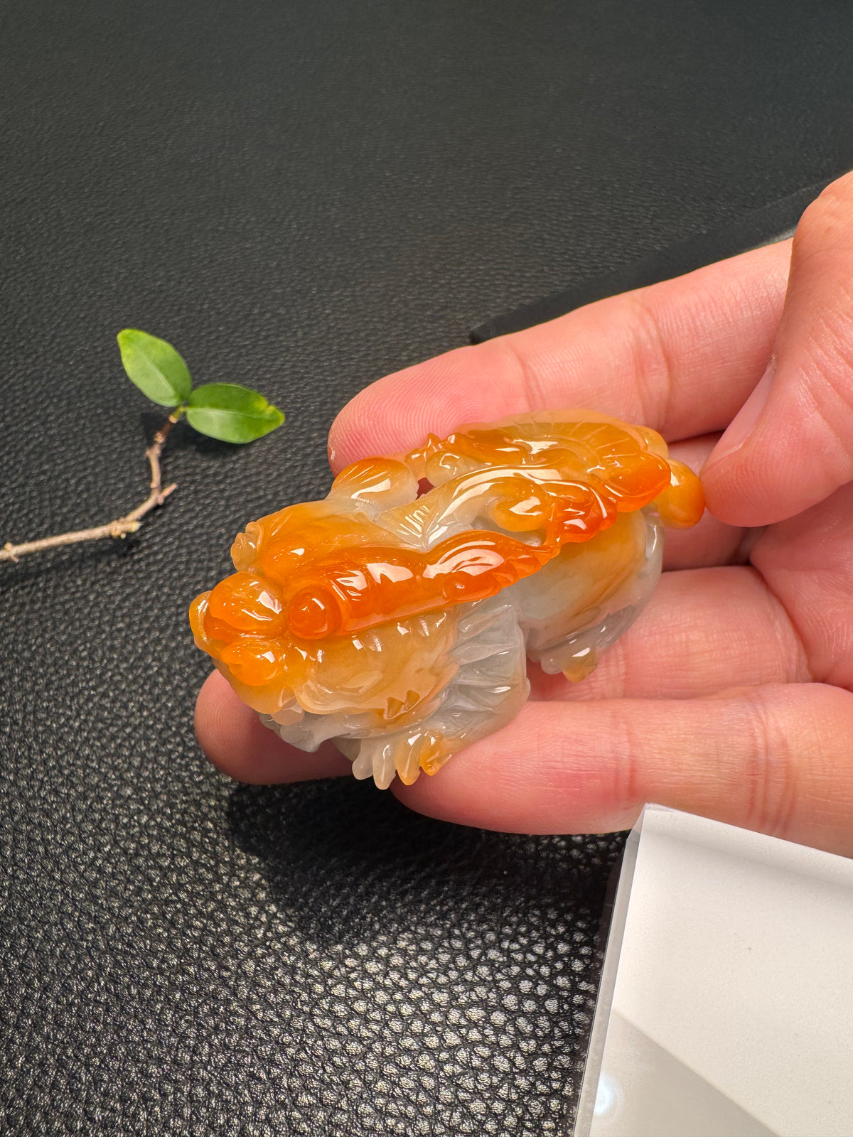 Red Jade Pi Xiu (貔貅）Ornament (H939)