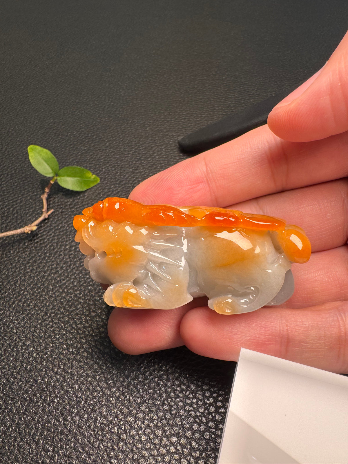 Red Jade Pi Xiu (貔貅）Ornament (H939)