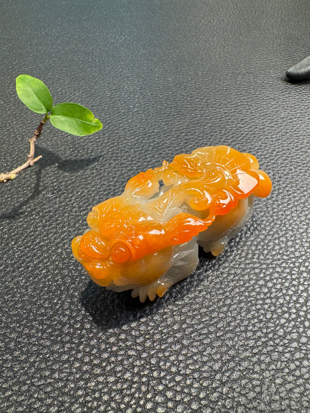 Red Jade Pi Xiu (貔貅）Ornament (H939)