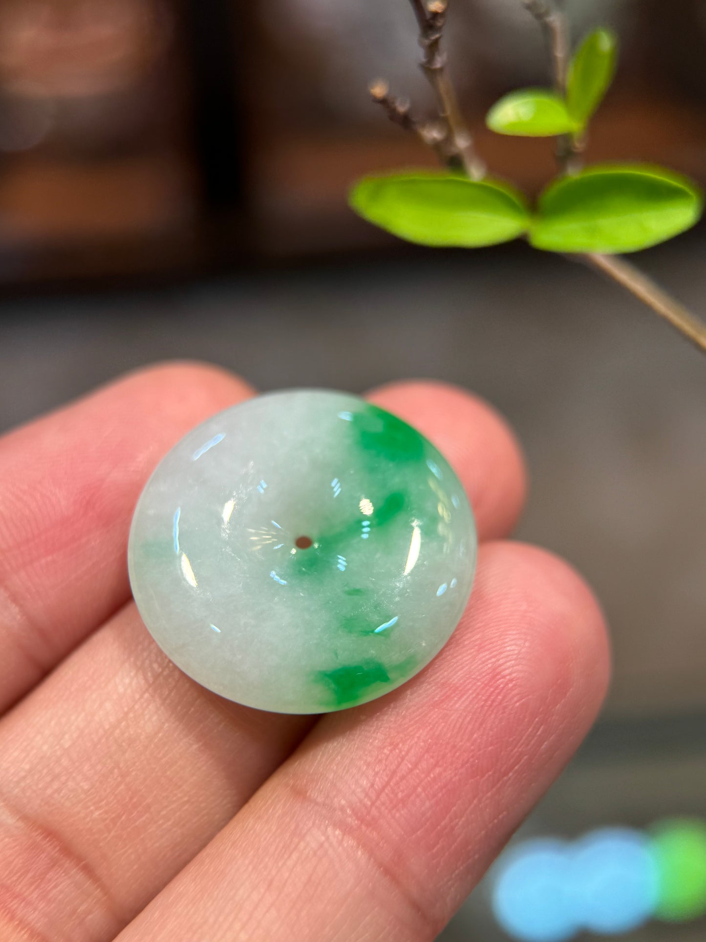 Green Safety Coin Pendant (P152)