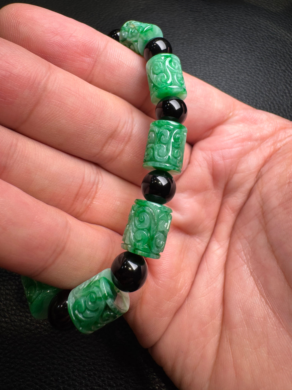 Green Barrel Bracelet ( B029)