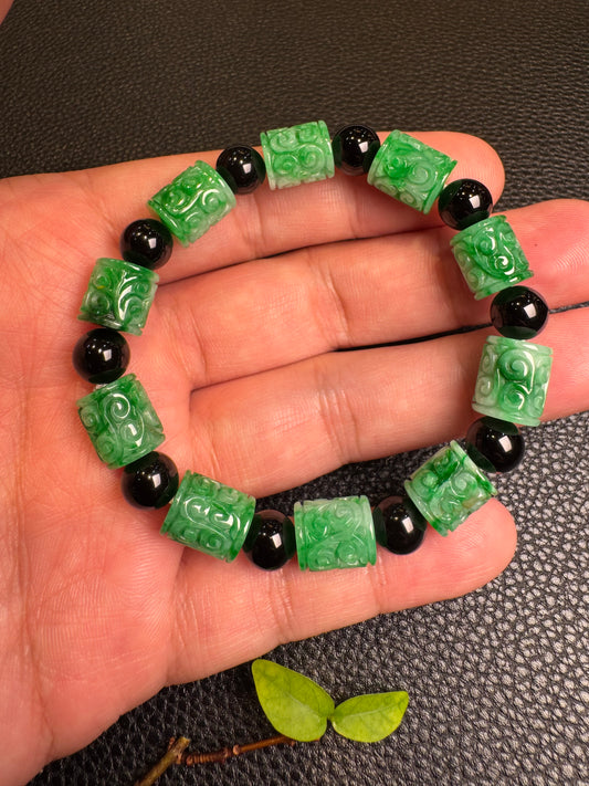 Green Barrel Bracelet ( B029)