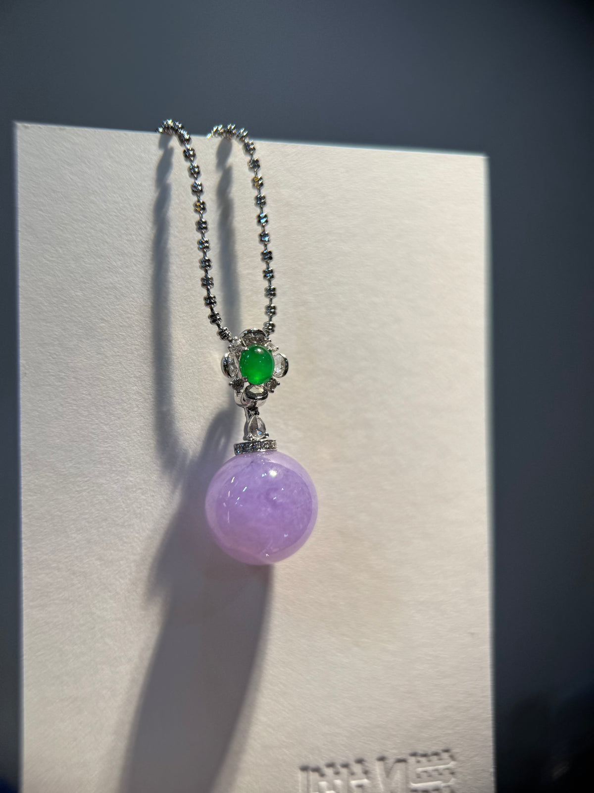Lavender Round Bead Pendant (P178)