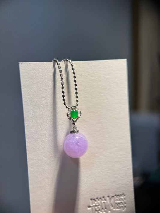 Lavender Round Bead Pendant (P178)