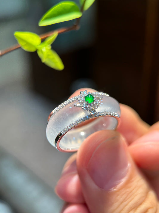 Highly Translucent Hololith Ring (R151)