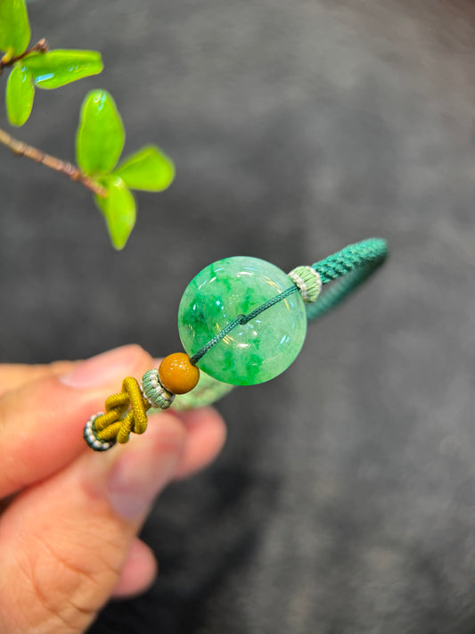 Green Safety Coin Bracelet (B020)