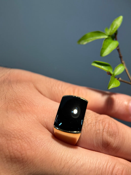 Omphacite Saddle Jade Ring (R153)