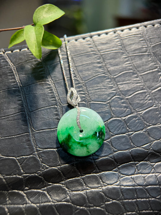 Green Safety Coin Pendant (P159)