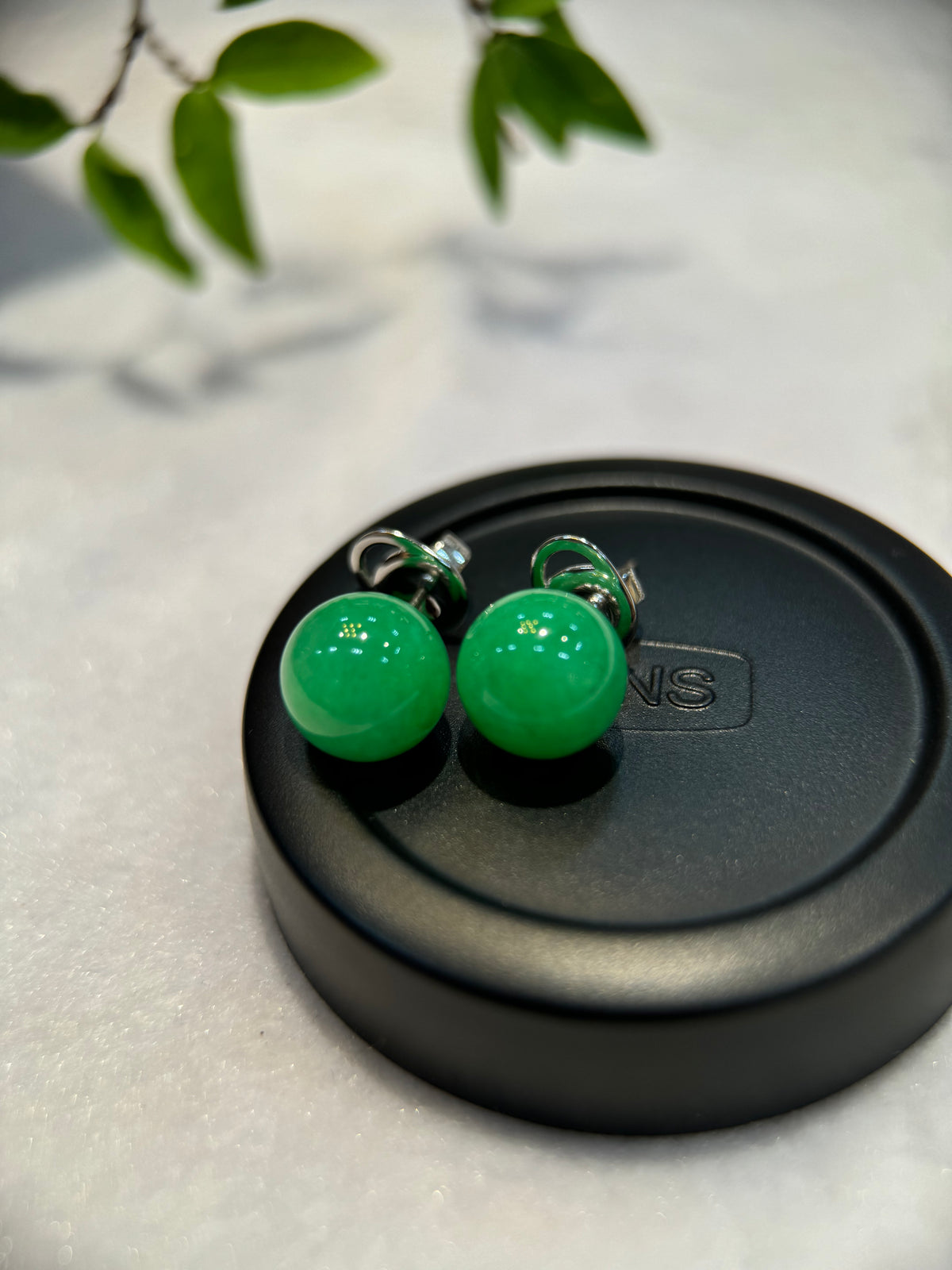 Green Round Beads Earring (E316)
