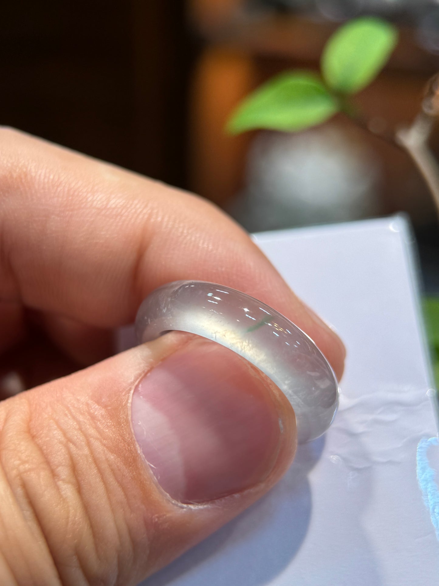 Highly Translucent Hololith Ring (R156)